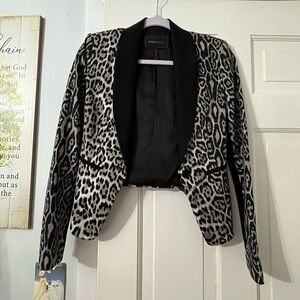 Bcbg xxs Bowie jacket blazer leopard animal